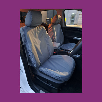 Maxus T90 2022+ Tailored Waterproof Grey Front Pair Seat Covers UK Made