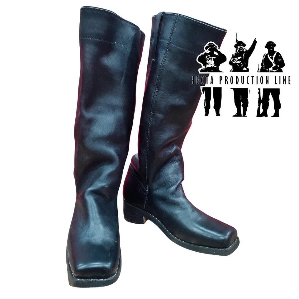 Botas Stovepipe hechas a mano - Botas comunes de cuero genuino 1847-1900 Foto 2 de 4