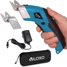 VLOXO Cordless Electric Scissors Electric Box Cutter with 2 Type Blades Recharge