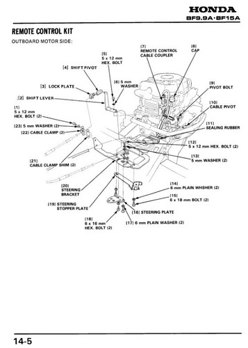 Manual de servicio fueraborda Honda BF9.9A BF15A | CD O USB - Imagen 12 de 19