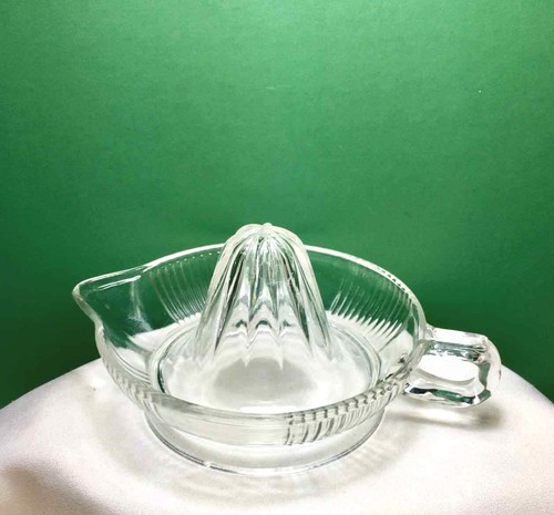 Vintage Clear Glass Citrus Reamer Juicer Lemon Orange - Picture 5 of 11