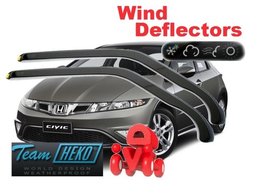 Deflecteurs Civic Déflecteurs De Vent HEKO Pour Honda Civic Berline 2006-2012 - Set 2 Pièces - Montage Intérieur Sans Adhésif Accessoires Auto Civic