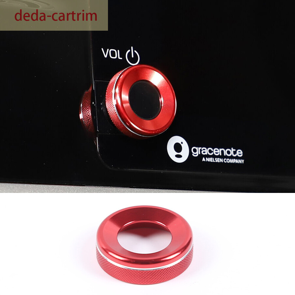 For Toyot@ Tundr@ /Sequoia 2022-23 Alloy Red Audio Volume Ring Cover Accessories