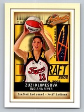 Zuzi Klimesova SN,RC Rookie 2002 Fleer Authentix WNBA #117 Indiana Fever