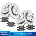 13.78 inch Front Rear Drilled Rotors Brake Pads for Grand Cherokee Dodge Durango