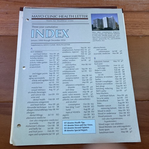 LOT OF 7 MAYO CLINIC HEALTH LETTER SPECIAL REPORT 2010 $ 2011 - Picture 2 of 8
