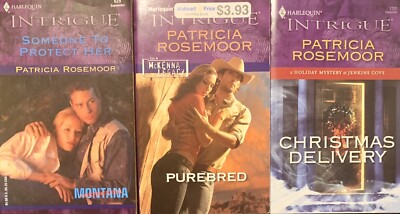 (3 pb) ALL by author PATRICIA ROSEMOOR Intrigue romantic suspense