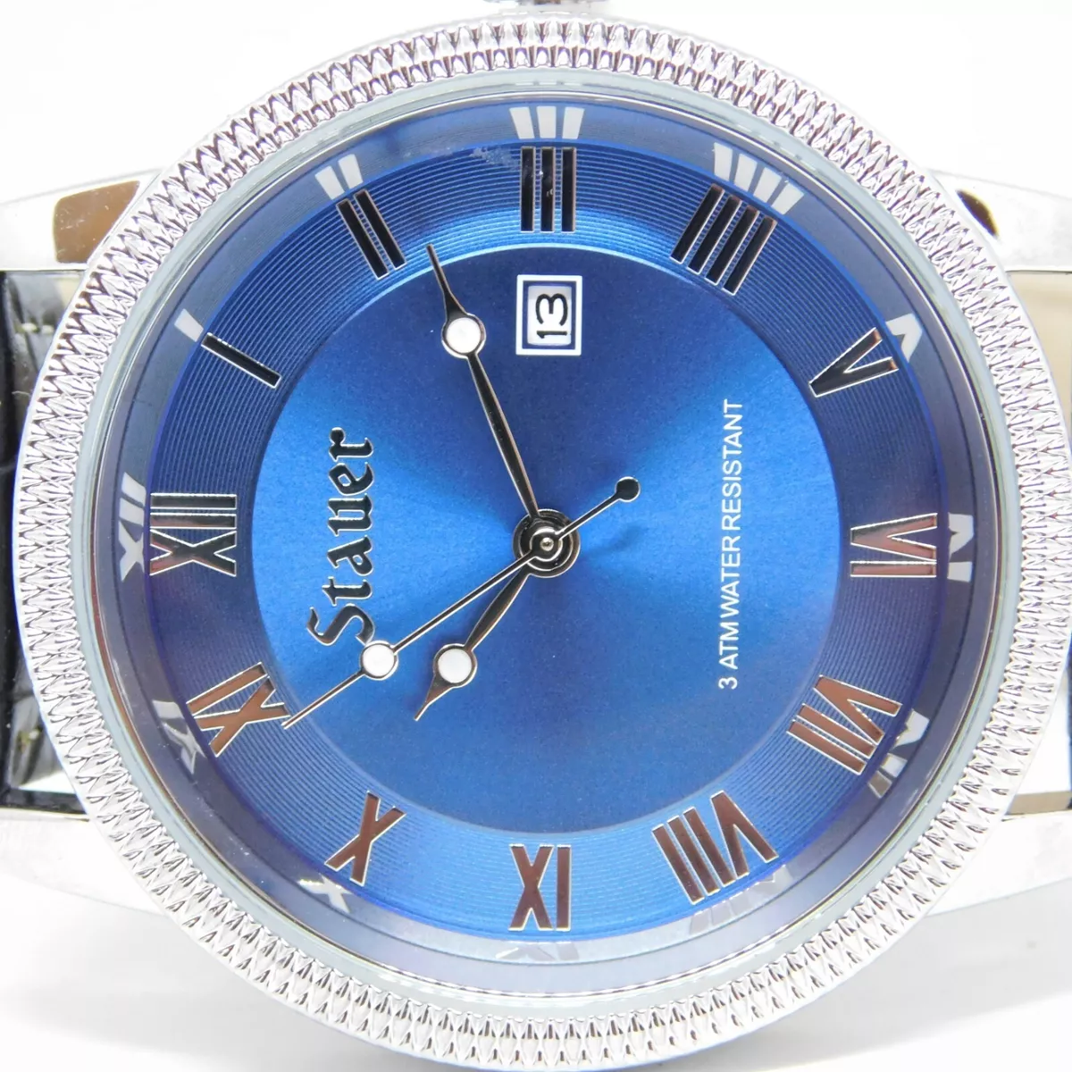 Stauer 28997 Genuine Leather Quartz Analog Men s Watch New Battery