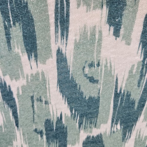Jaeger 100% Linen Top Size L 12 14 White Green T-Shirt Abstract Lightweight - Picture 8 of 13