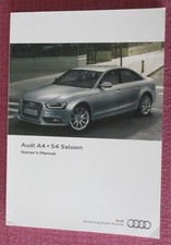 AUDI A4 SALOON & AUDI S4 SALOON (2012 - 2015) OWNERS MANUAL - HANDBOOK.