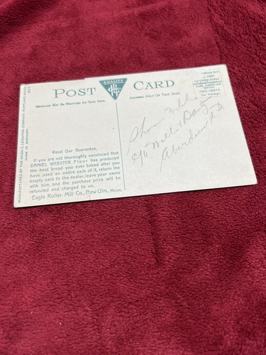 Vintage Daniel Webster Flour Postcard, Baby Boy Wants Food From Webster Flour. - Picture 4 of 8