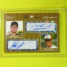 JEFF CLEMENT / CODY JOHNSON  2008  DUAL SIGNATURES  GOLD 02/10  