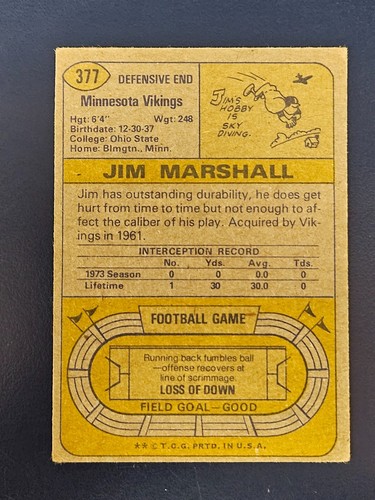 Tarjetas de fútbol americano Topps 1974 completan tu conjunto que elijas elegir cada una #353 - 528 - Imagen 25 de 203