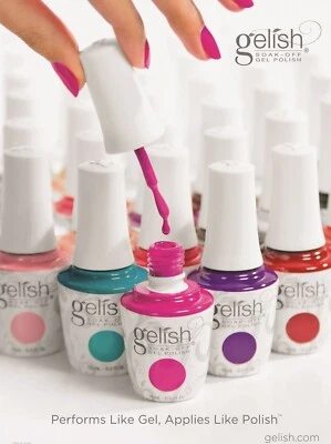 Gelish Harmony Soak Off Gel Polish Colours 100% AUTHENTIC Made in USA* UK SELLER