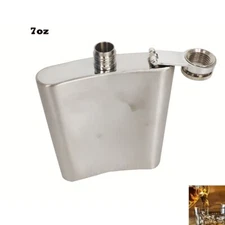 7oz Stainless Wine Pot Alcohol Pocket Flask with Funnel Portable Whiskey Flask