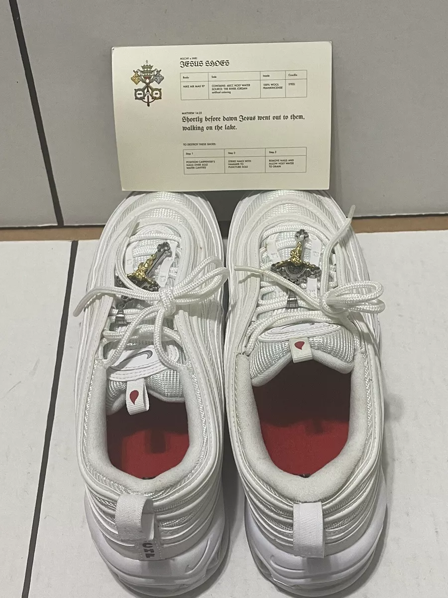 Nike Air Max 97 MSCHF x INRI Jesus Custom Shoes Size 10Limited