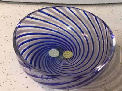 Vintage Turkish Pasabahce Cesmi Bulbul Spiral Pattern 5''
