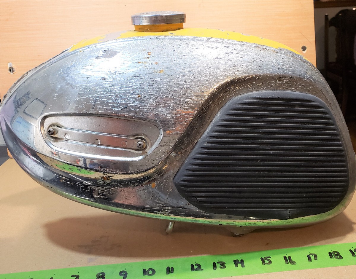 YAMAHA バイクガソリンタンク ヴィンテージ YELLOW GAS TANK, Yamaha Trail-master 80cc, 1964-1966 GAS