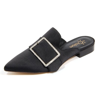 H3350 women's clog MYCHALOM woman satin shoes black