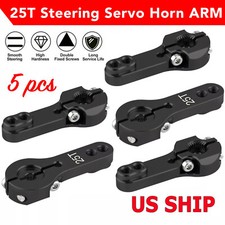 5 Pack Black Aluminum 25T Steering Servo Motor Horn Arm For Futaba Savox
