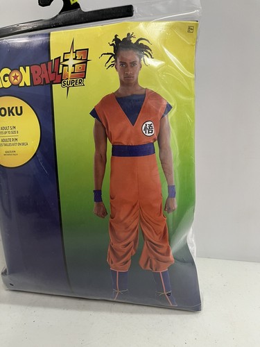 Dragon Ball Z Super Goku Adult Costume Halloween Anime Cosplay Jumpsuit S/M - Picture 3 of 6