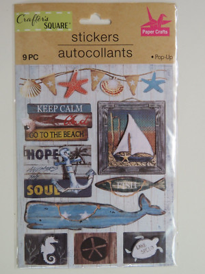 Crafter's Square Dimension Sticker ~ Keep Calm, Go To The Strand Happy Szenen