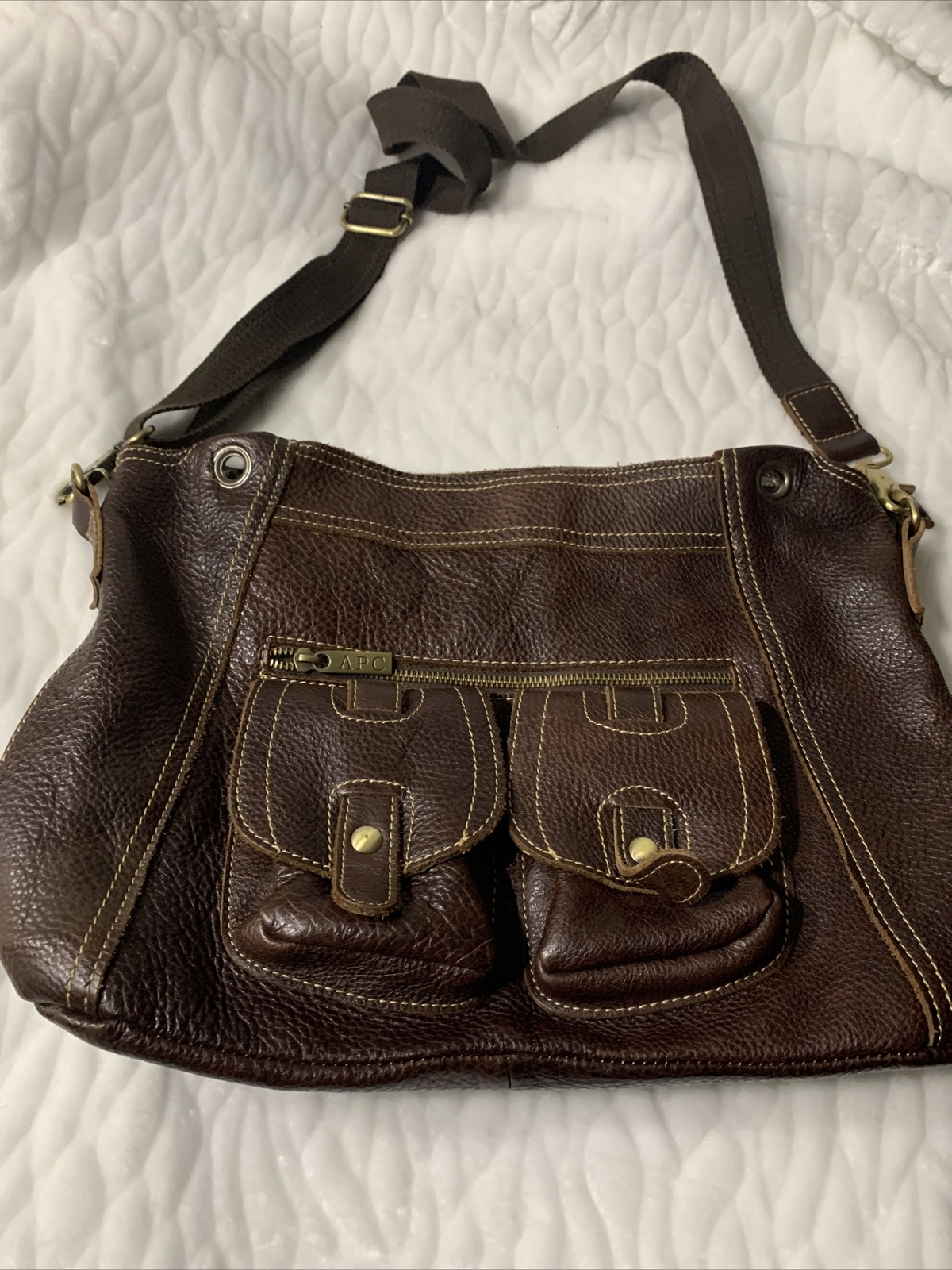 Ameri Leather Dark Brown Bag Shoulder Bag. - image 1