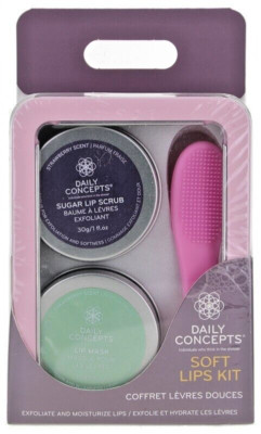 Daily Concepts Soft Lips Kit Sanftes Peeling Maske Behandlung Feuchtigkeitscreme