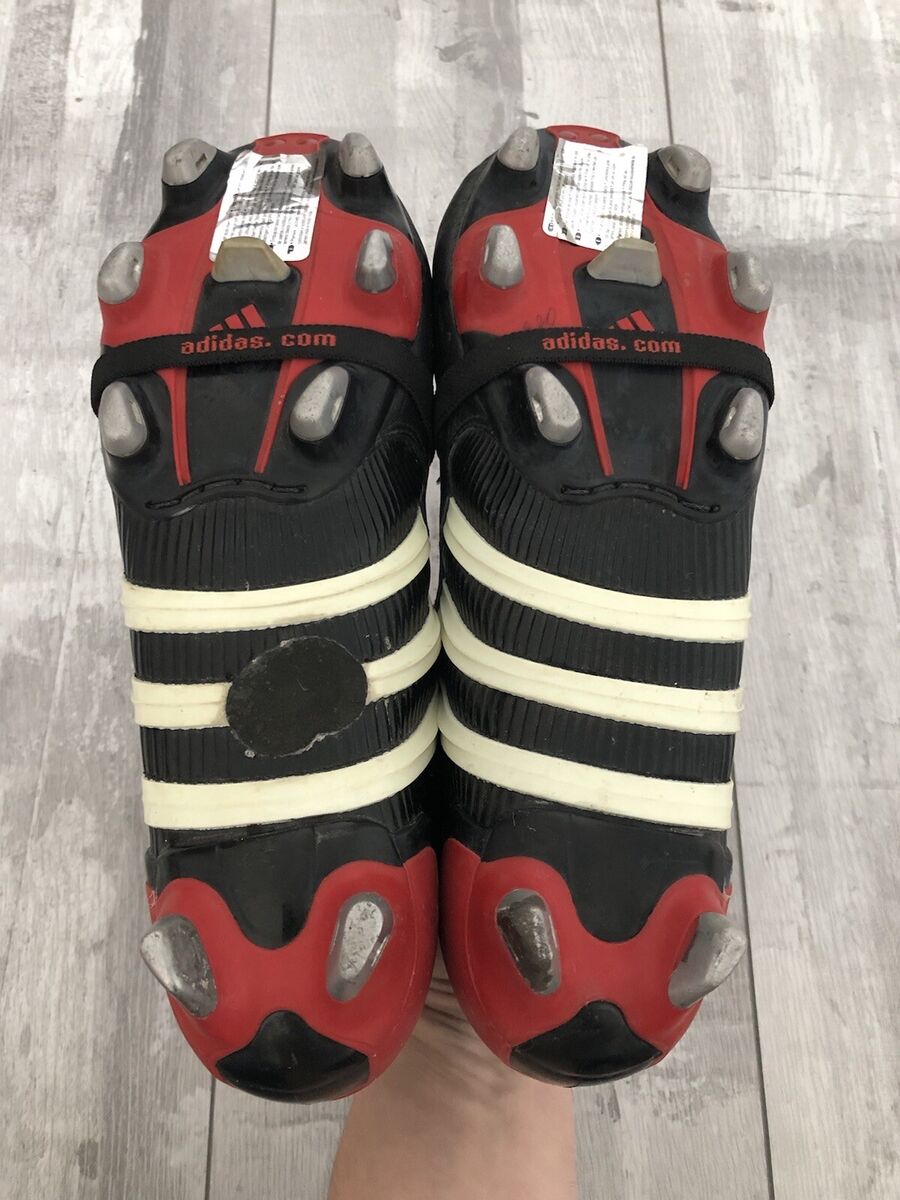 Adidas Predator Pulse SG Red Black Leather Football Soccer Adidas Predator Pulse SG Red Black Leather Football Soccer