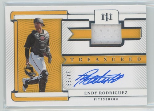 2023 National Treasures Endy Rodriguez Auto 34/99 Pittsburgh Pirates - Bild 1 von 2