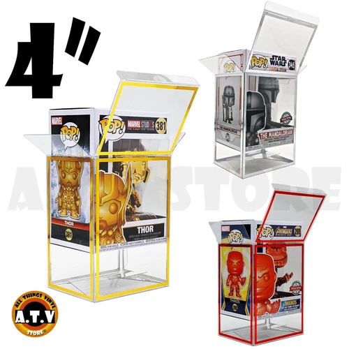 ATV Protectors / Cases Metallic For 4" Funko Pops (Pack of 1, 10, 20, 30 & 50)