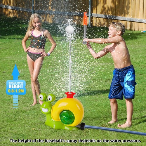 Water Sprinkler Baseball Toy for Kids Outdoor Play, 360° Roating Spray Water - Picture 4 of 8