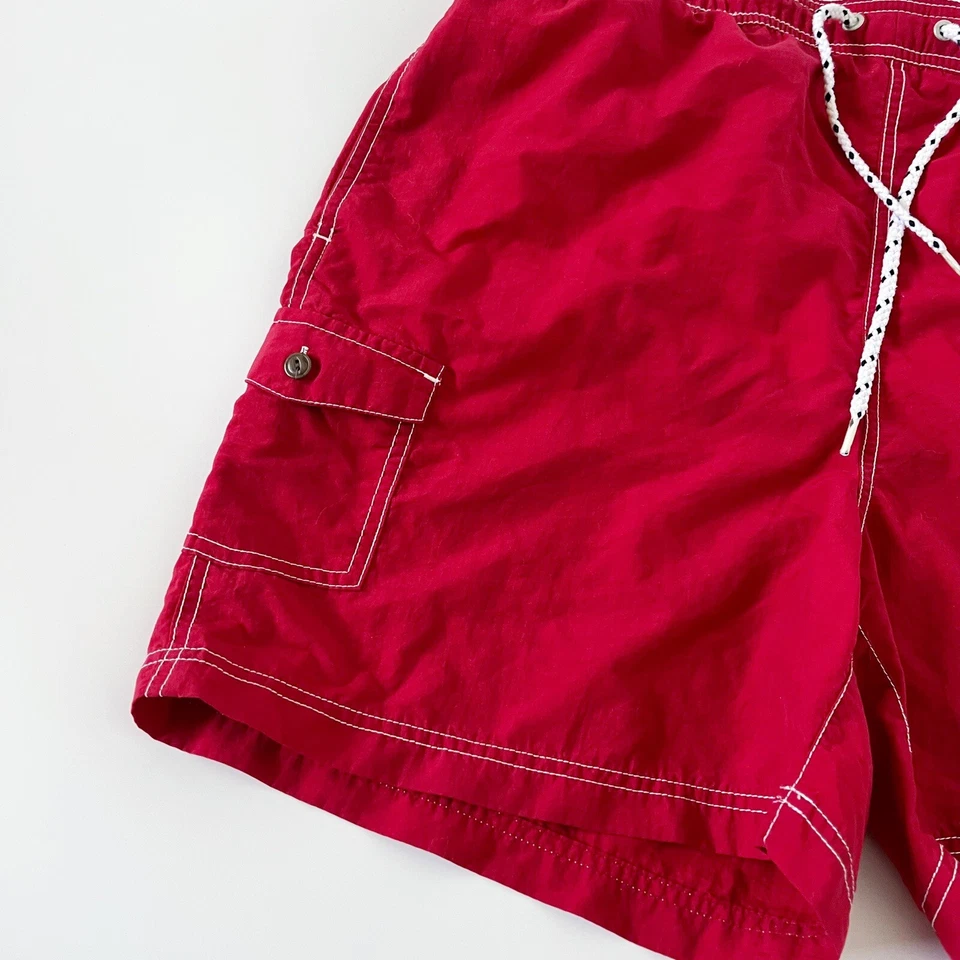 Bañador Tommy Hilfiger vintage años 90/Y2K para hombre grande rojo traje de baño deletreado Foto 3 de 4