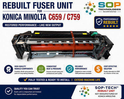 Rebuilt Fuser unit for Konica Minolta Bizhub C659 C759