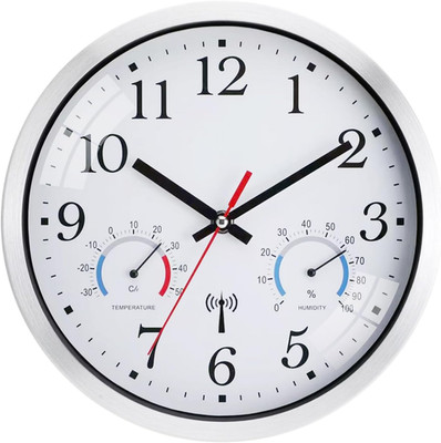 Funk Wanduhr, Funkuhr Wand Mit Temperaturanzeige Und Luftfeuchtigkeit, Moderne K