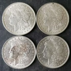 Lot of Four 1921 $1 American Silver Eagle Dollars