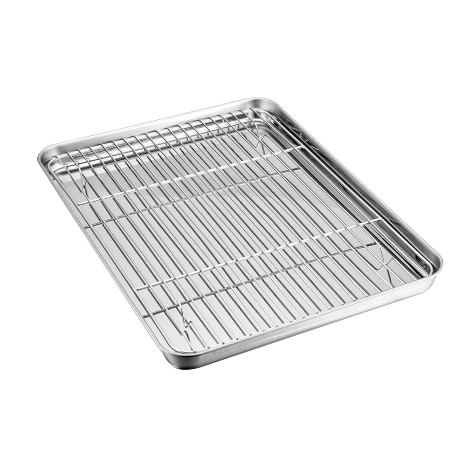 Non-Toxic Baking Sheet & Cooling Rack Set - Stainless Steel