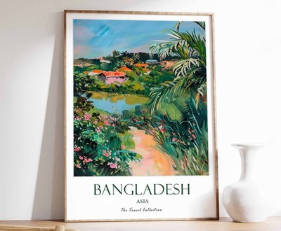 12_Bangladesch Druck, Bangladesch Reiseposter, Nahost Reisedruck, Islamisch
