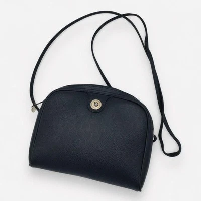 Sac bandoulière Christian Dior nid d'abeille en cuir trotteur noir