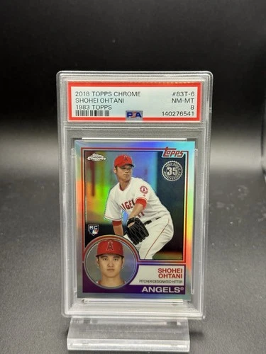 2018 Topps Chrome Shohei Ohtani 1983 Topps #83T-6 Angels PSA 8