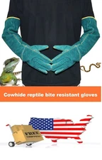 Anti-Bite Pet Gloves Ultra Long Leather Safety Grip for Dog Cat Reptiles