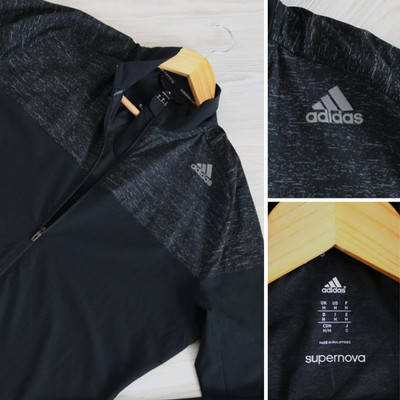 adidas SuperNova Performance Jacket Men's Black Full Zip Running Size Medium