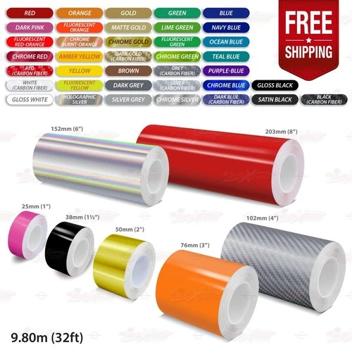 1" 1.5" 2" 3" 4" 6" 8" Roll PIN STRIPE PinStriping Line TAPE Decal Vinyl Sticker
