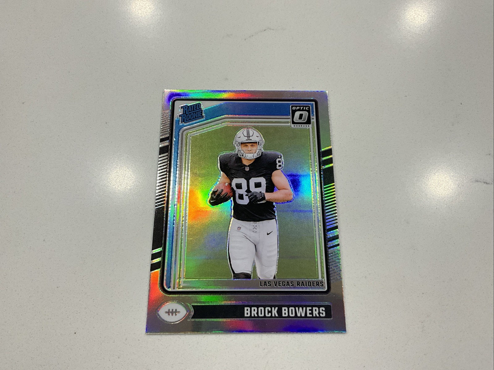 2024 Panini Donruss Optic - Rated Rookie Brock Bowers #215 Holo Prizm (RC)