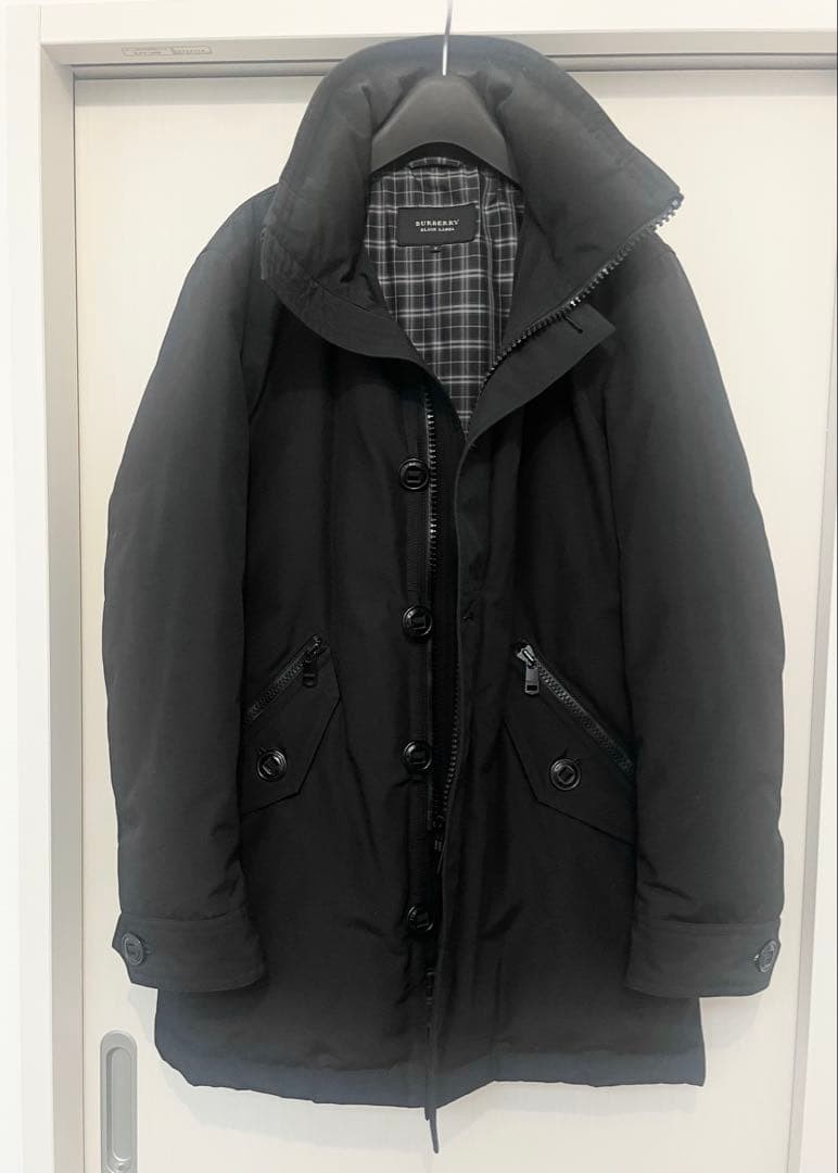 Burberry Black Label Mods Down Coat Black M 3-Way Removable Fur Used thumbnail 5