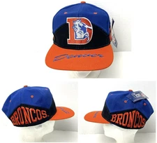 Vintage NWT Drew Pearson NFL DENVER BRONCOS Snapback Hat Old Logo NEW w TAGS