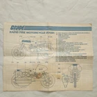 1982 Vintage Hasbro GI Joe ARAH Rapid Fire Motorcycle (Ram) Blueprints  Stains
