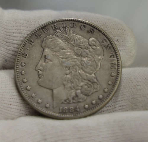 1884 US Morgan Silver Dollar $1 XF