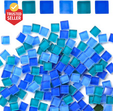 Glass Mosaic Tiles 0.3LB, 4 Shapes Stained Glass Pieces for DIY Crafts, Home Dec