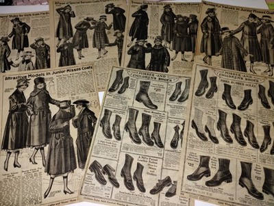 1917 Catalog 14 Pages Girls & Teens Fashions Coats and Shoes John M Smyth